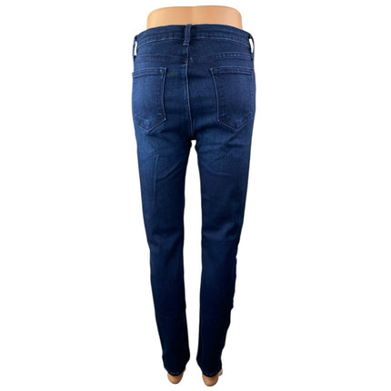 Just Black Denim Women's Blue Dark Wash High Waisted Skinny Ankle Jeans Size 30