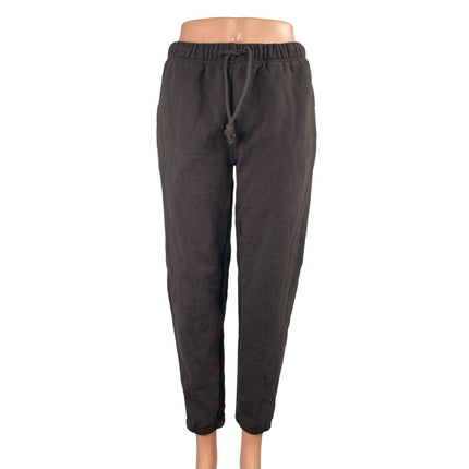 Set Active Women's Brown Drawstring High Rise Tapered Athletic Trousers Pants S