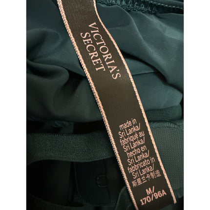 Victoria's Secret Green Crisscross Corset Mesh Lingerie Teddy Bodysuit Size M