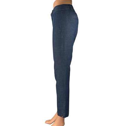 Banana Republic Sloan Women's Blue Mid Rise Straight Trousers Dress Pants Size 2