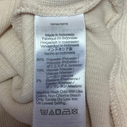 Madewell Cream Ribbed Knit Balloon Sleeve Button Up Cardigan Sweater Top Size XS