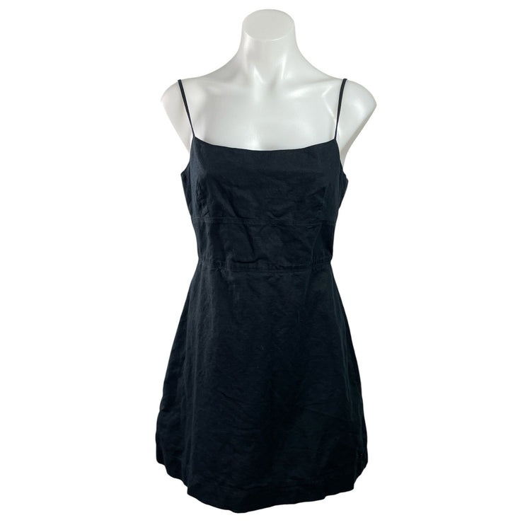 Aritzia Sunday Best Black Sleeveless Cami Camisole Zip Mini A-Line Tank Dress M