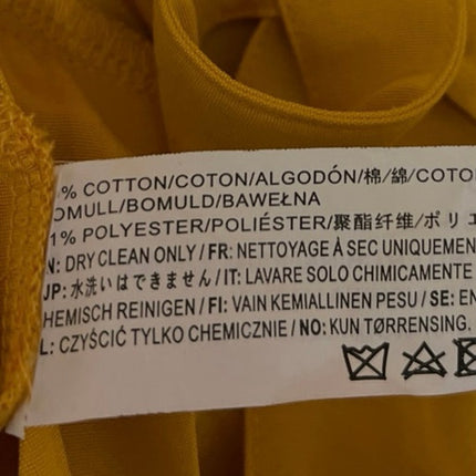 JOA Yellow Sleeveless Button Down Belted Pleats Midi Fit & Flare S-Line Dress XS