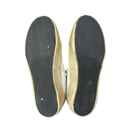 Golden Goose Mid Star Women's White Blue Lace-Up Mid-Top Sneakers Shoes Size 8.5