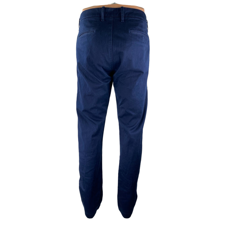 NEW J.Crew Stretch Men's Blue High Rise Straight Chino Khaki Trousers Pants 34