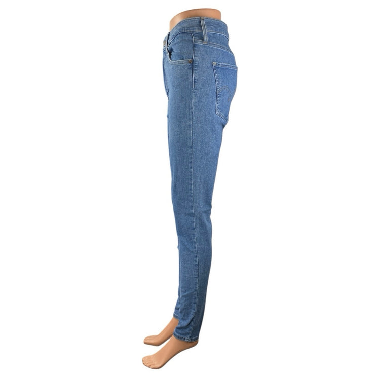 Levi's Mile High Womens Blue High Waisted Super Skinny Denim Jeans Pants Size 28
