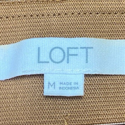 Ann Taylor LOFT Brown Faux Suede Skinny Leg High Waisted Trousers Dress Pants M