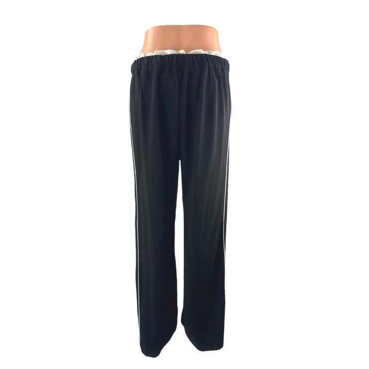 Anthropologie Maeve Womens Black Yoga Athletic Activewear Trousers Track Pants S