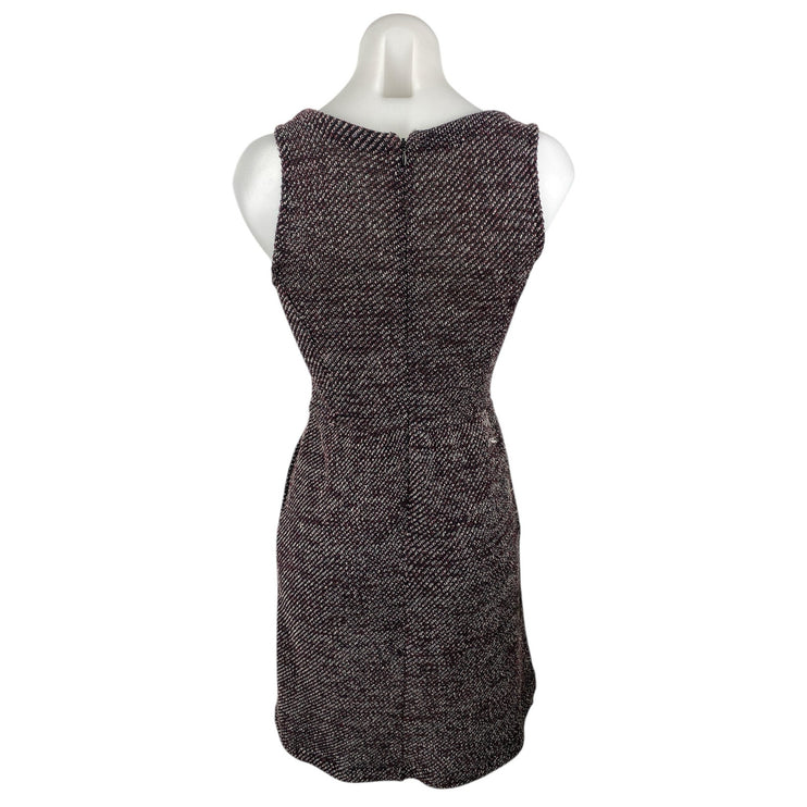 Madewell Terrace Knit Tweed Sleeveless V Neck Pleated Mini Flare A-Line Dress XS