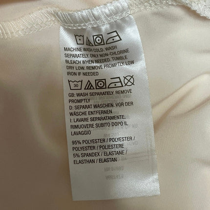 Susan Graver Women's Cream Sleeveless Mock Neck Pleated Soft Blouse Top Size XXS