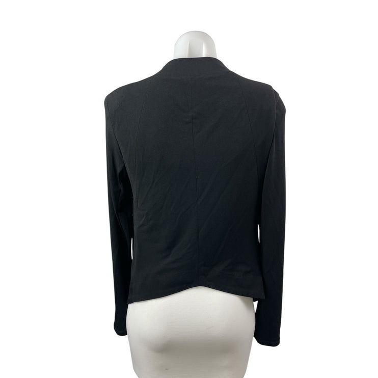 BCBGeneration Womens Black Long Sleeve Open Cardigan Office Blazer Coat Jacket S