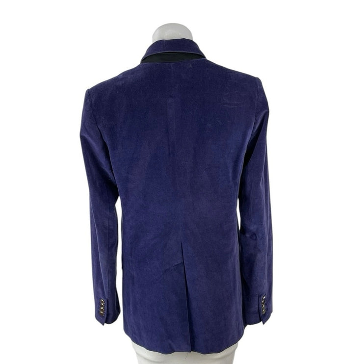 Aritzia Babaton Samuel Velvet Velour Slim Double Breasted Blazer Coat Jacket 2