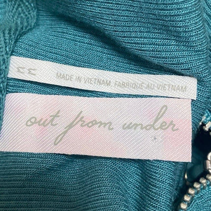 Urban Outfitter Out From Under Blue Long Sleeve Ribbed Knit Bodysuit Top Size M