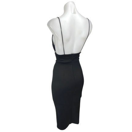 Superdown Women's Black Sleeveless Cami Cutout Slit Mini Bodycon Dress Size XS
