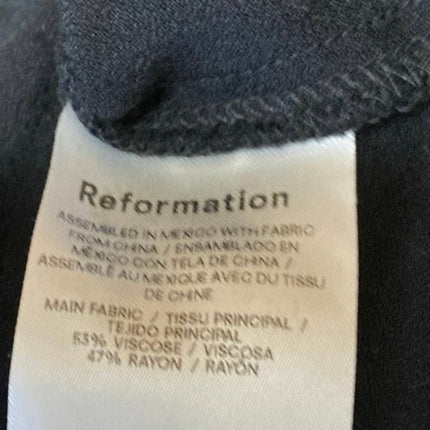 Reformation Margot Women's Black Side Slit High Waisted A Line Mini Skirt Size 2