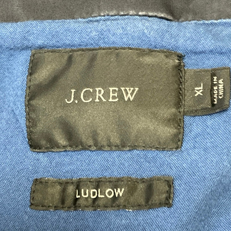 J.Crew Ludlow Men's Navy Blue Long Sleeve Pocket Casual Coat Jacket Size XL