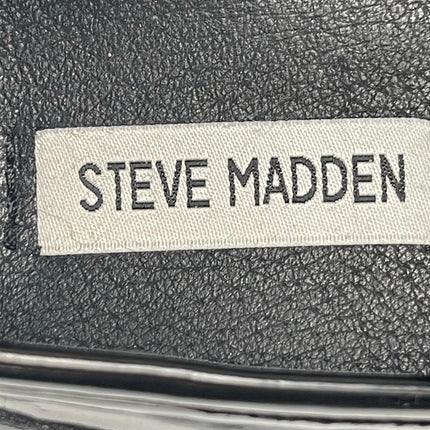 Steve Madden Lando Black Leather Slip On Toe Chunky Platform Loafers Shoes 8M