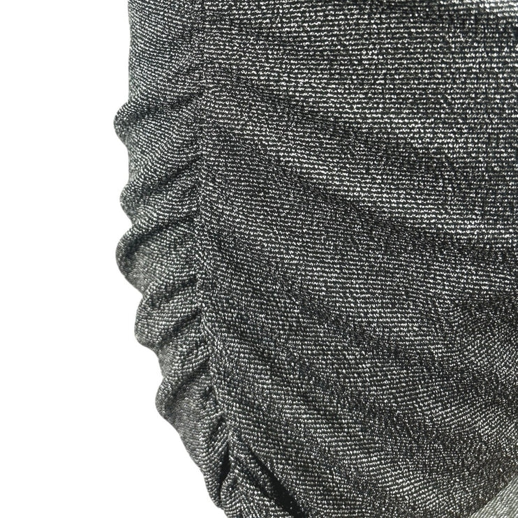 Boohoo Gray Metallic Strapless Tube Bandeau Ruched Mini Bodycon Dress Size 2XL