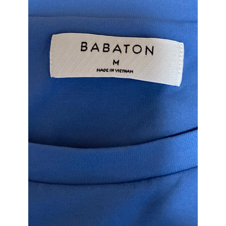 Aritzia Babaton Women's Blue High Neck Sleeveless Cami Tank Crop Top Size M