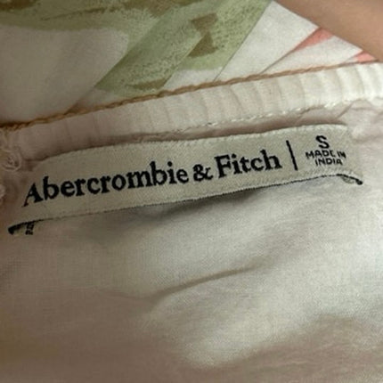 Abercrombie & Fitch Multicolor Floral Short Puff Sleeve Fit & Flare Mini Dress S