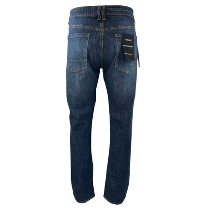 NEW Barabas Men's Blue Straight Leg Mid Rise Medium Wash Denim Jeans Size 38