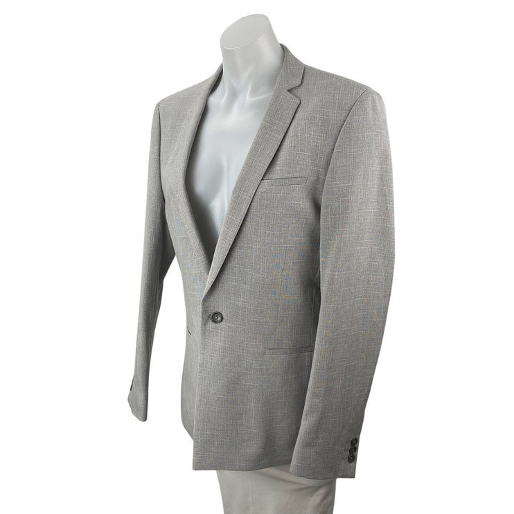 ASOS Women's Gray Long Sleeve Notch Lapel Button Blazer Coat Suit Jacket Size S