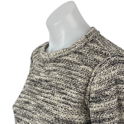 Michael Star Womens Marled Gray Knit Crew Neck Long Sleeve Crop Sweater Top XS/S