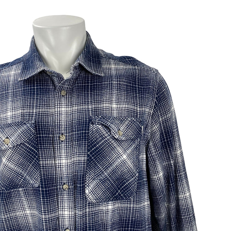 Woolrich Men's Plaid Check Collared Long Sleeve Casual Button Down Shirt Top L