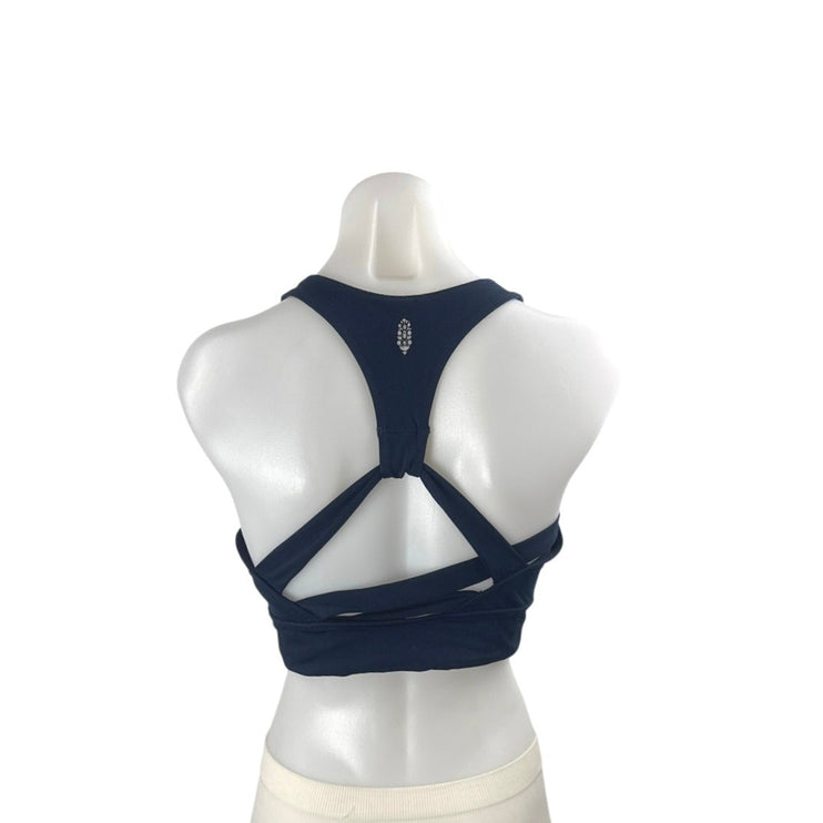 Free People FP Movement Blue Yoga Gym Athletic Activewear Tank Sports Bra Top M