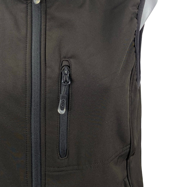 33000ft Women's Black Sleeveless Turtleneck Full Zip Outdoor Vest Jacket Size S