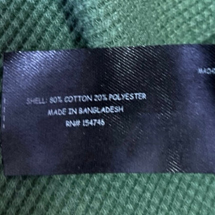 Stoic Men's Green Waffle Knit Long Sleeve Crew Neck Pocket Sweater Top Size L