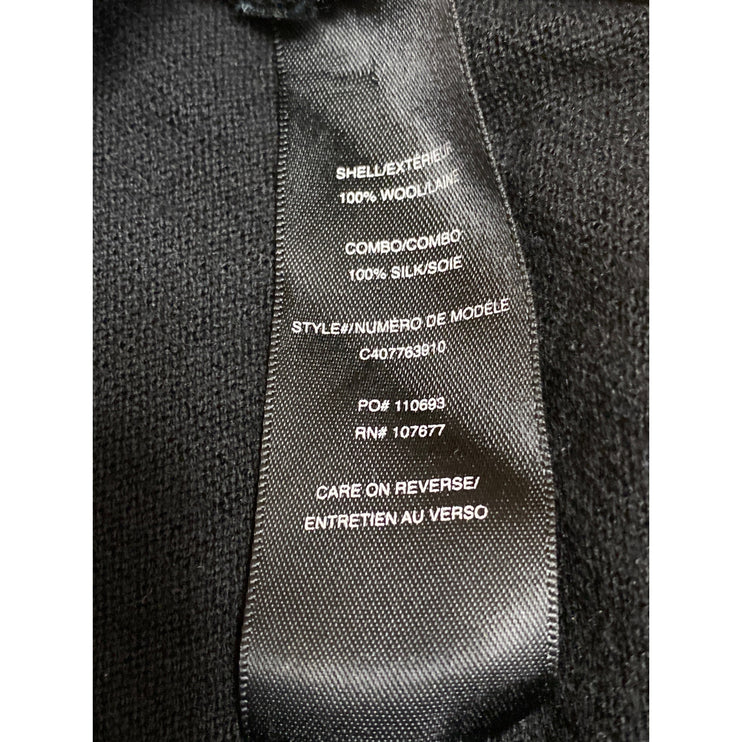 Alice + Olivia 100% Wool Silk Tuxedo Long Sleeve Button Cardigan Sweater Top S