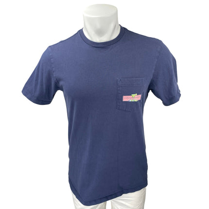 Vineyard Vines Men's Blue Graphic Print Pocket Short Sleeve T Shirt Tee Top Sz S