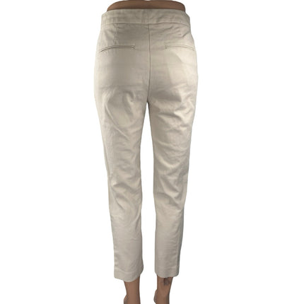 Ann Taylor Women's Beige Skinny Leg High Waist Khaki Chino Trousers Pants Size 0
