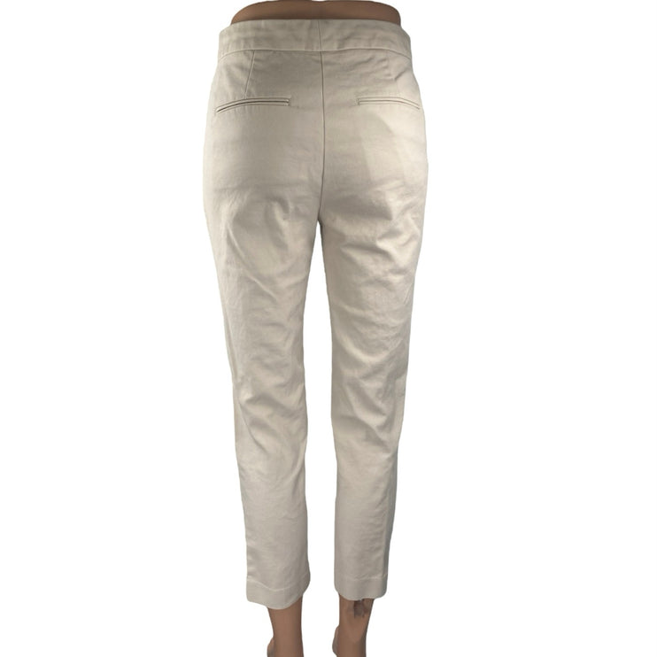 Ann Taylor Women's Beige Skinny Leg High Waist Khaki Chino Trousers Pants Size 0