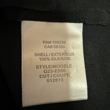 Equipment 100% Silk Black Short Sleeve Collar Mini Polo Shirt Shift Dress Size S