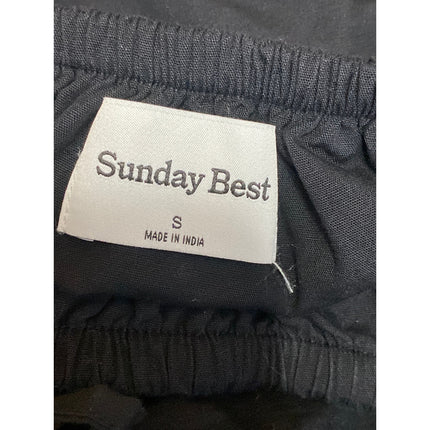 Aritzia Sunday Best Black Short Puff Sleeve Tie Bustier A Line Mini Dress Size S