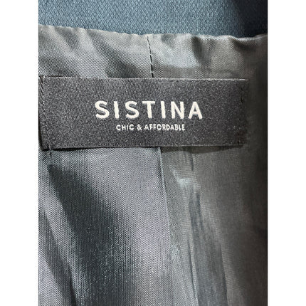 Sistina Blue Notched Collar Long Sleeve Single Breasted Blazer Coat Jacket 4-6