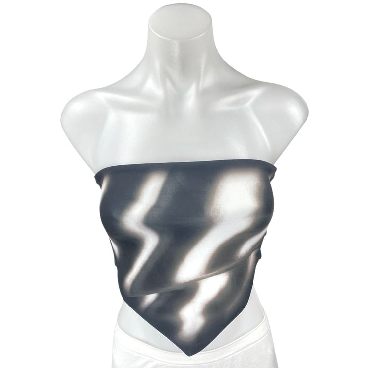 Yuse Multicolor Tie Dye Sleeveless Strapless Bandeau Crop Tube Tank Top One Size