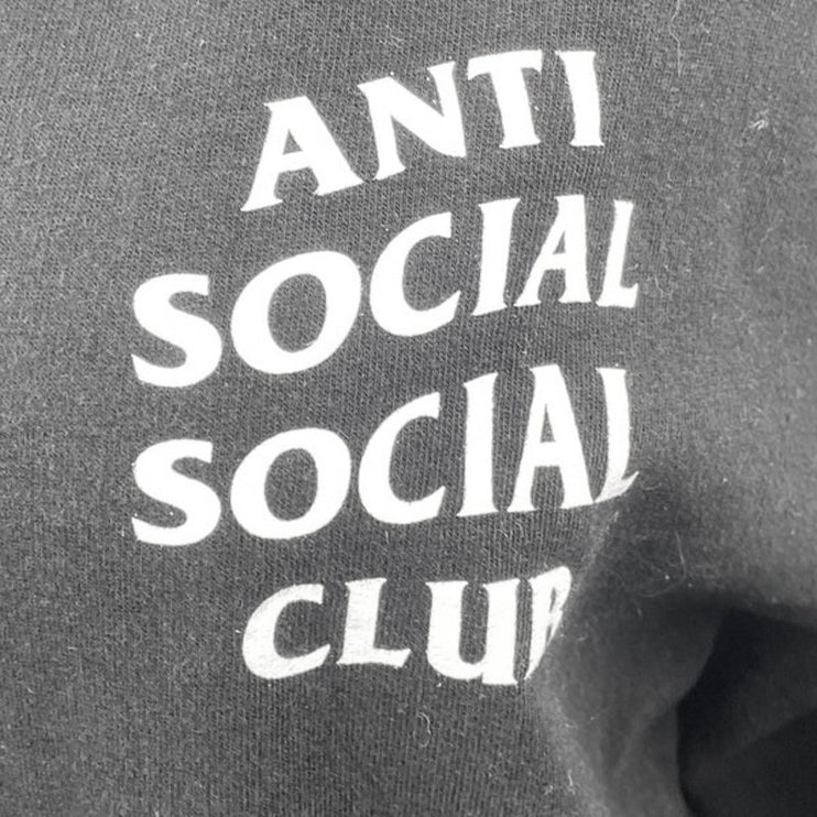 Anti Social Social Club Kkoch Black Logo Floral Graphic Hoodie Sweatshirt Top M