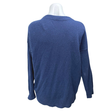 Madewell Merino Wool Blue V-neck Button Long Sleeve Knit Cardigan Sweater Top S