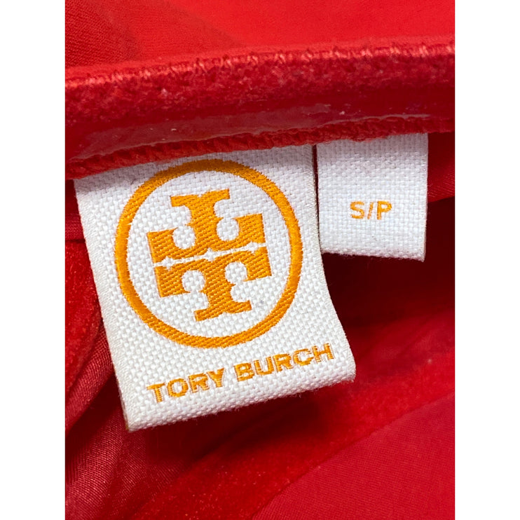 Tory Burch Red Halter Sleeveless Sweetheart One Piece Swimsuit Swimwear Size S