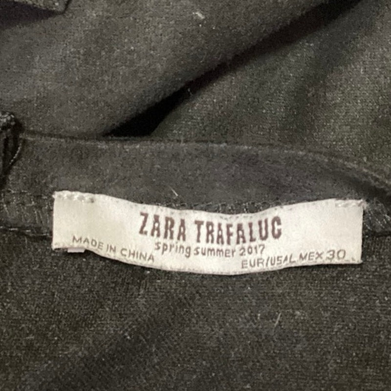 Zara Trafaluc Gray Crewneck Short Sleeve Back Zip Casual Mini T-Shirt – Brie