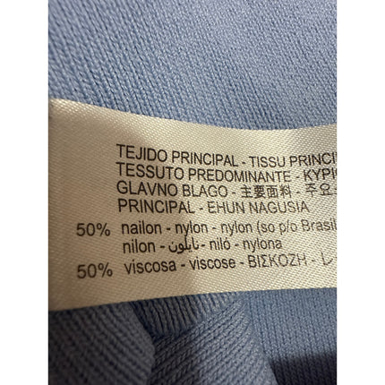 Zara Women's Blue Mesh Short Sleeve Ribbed Knit Sculpt Cropped Blouse Top Size S