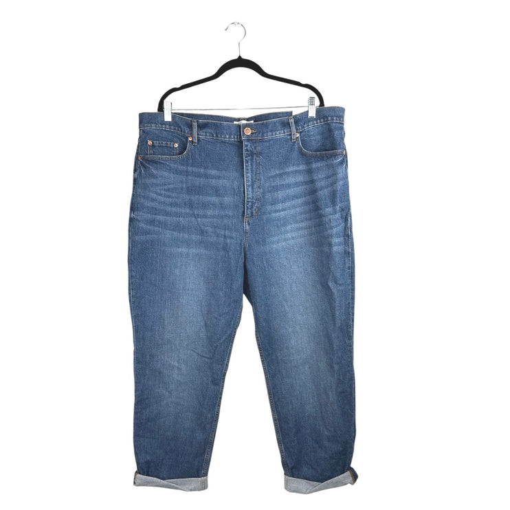 NEW Ann Taylor Loft Women's Blue Skinny Straight High Waist Denim Jeans Pants 34
