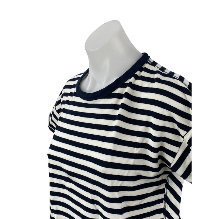 Rag & Bone Women's Black White Striped Short Sleeve Crew T Shirt Tee Top Size M