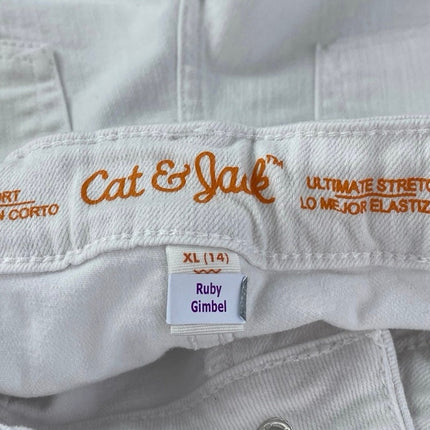 Lot of 3 Cat & Jack Girls Multicolor Distressed Cut Off Denim Jeans Shorts Sz XL