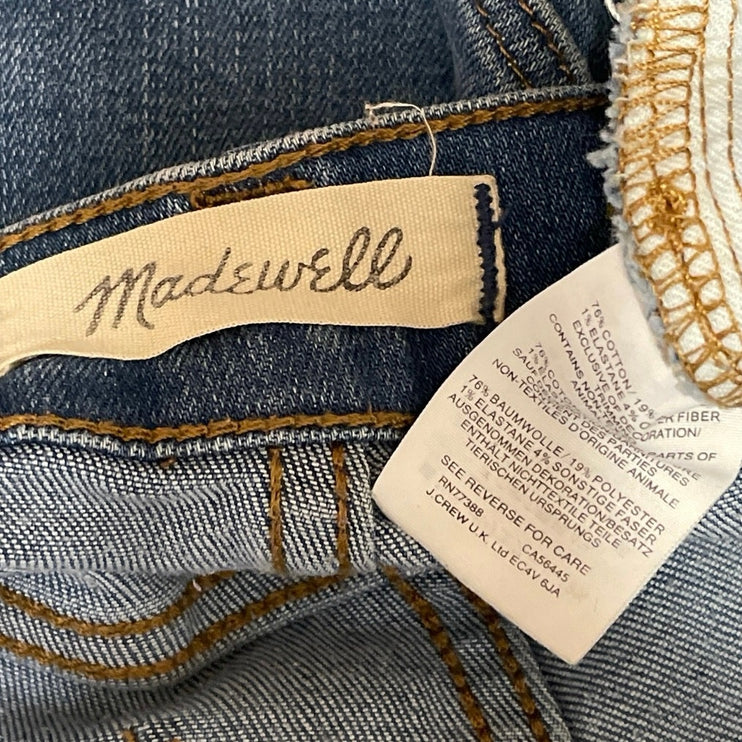 Madewell Cali Demi-Boot Women's Blue Cropped Bootcut Flare Denim Jeans Pants M