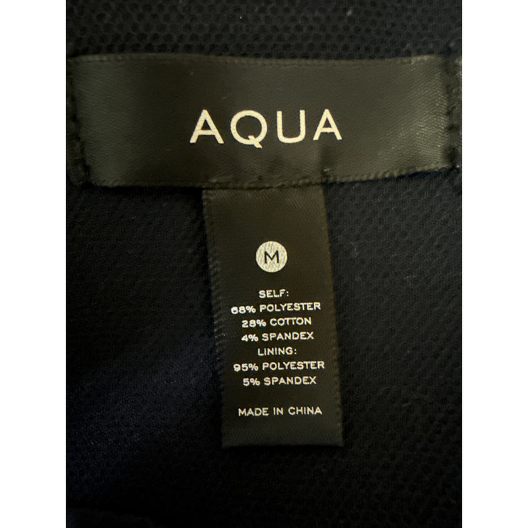 Aqua Women's Navy Blue Long Sleeve Double Breasted Blazer Suit Jacket Size M