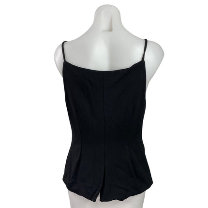 Sunday in Brooklyn Black Sleeveless Cami Camisole Button Down Tank Top Size M